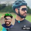 KAPVOE Photochromic Cycling Glasses Men Women Clear Transition Mountain Bike Sunglasses Sports Baseball Running - K9023 view 2