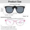 Long Keeper Kids Polarized Clip On Sunglasses Teen Boys Girls Square Flip Up Clip-on Sunglasses Over Glasses (Grey) view 2