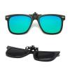 Long Keeper Kids Polarized Clip On Sunglasses Teen Boys Girls Square Flip Up Clip-on Sunglasses Over Glasses (Green (Mirrored Coating)) view 1