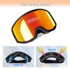 EXP VISION Ski Goggles Snowboard for Men Women, OTG Anti Fog UV Protection Snow Goggles (Black Frame Red) view 3