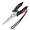 FRAHS Fishing Pliers, Ice Fishing Gear, Stainless Steel Hook Remover Braid Cutter Rustproof Split Ring Pliers, Fishing Multi-Tools with Lanyard Fishing Gifts for Men (Color : Red) view 1