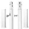 Aoneky Permanent Adjustable Volleyball Post System - Complete Set with 2 Steel Poles & Ground Sleeves, 6 Height Settings (5.08-7.97 ft) for Badminton & Volleyball, Includes Winch for In-Ground Install view 2