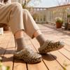ChayChax Women and Men Fur Lined Clogs Memory Foam Warm Fuzzy Slippers Winter Waterproof Indoor Outdoor Slipper, Leopard Print, 8.5-9 Women/7.5-8 Men view 2