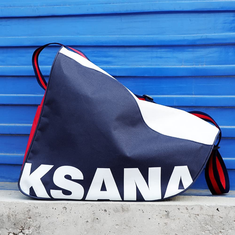 KAUYITWA Roller Skate Bag for Women Men and Adults Roller Skate Accessories,Breathable Ice Skate Bags with Adjustable Shoulder Strap. (Blue)