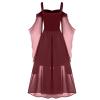 Medieval Costume Women with Corset, Gothic Clothes Cold Shoulder Steampunk Corset Dress Butterfly Sleeve Maxi Dress view 4