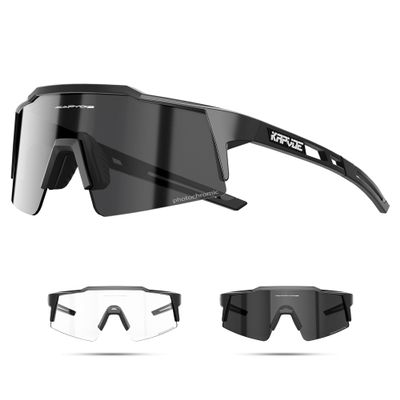 KAPVOE Photochromic Cycling Glasses Men Women Clear Transition Mountain Bike Sunglasses Sports Baseball Running - K9023