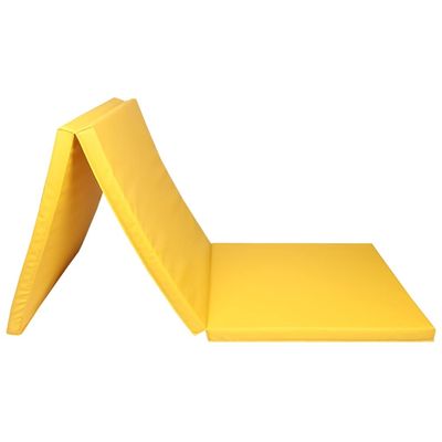 Agility Training Cone Portable Folding PU Gymnastics Sports Rolling Mat, Fitness Training Mat for Dancing, Wrestling, Sit-ups (Color : Yellow, Size : 180x60x4cm)