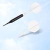 CyeeLife 6pcs Molded Dart Flights and Shafts,one Piece Integrated Accessory CF02A White-M view 2