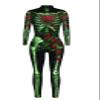 Honeystore Women's Skeleton Tight 1-Piece Jumpsuit Halloween Party Bodysuit Outfit BAX-194 M view 3