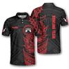 PRIMESTY Men's Custom Bowling Polo Shirts, Personalized Team Jerseys, Classic Fit, Short Sleeve, Collared, Style12 view 1