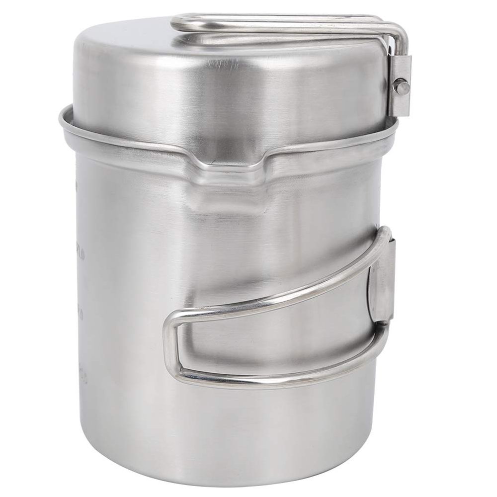 Leapiture Outdoor Mountaineering Pot, Small Camping Pot, Portable Cooking Pot Backpacking Cookware Pot and Pan for Hiking Camping Mountaineering