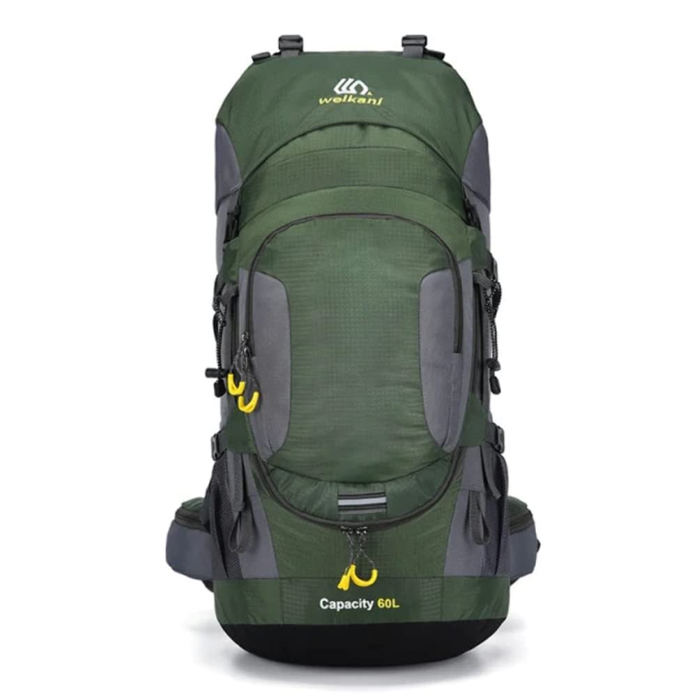 60L Outdoor Hiking Backpack Green