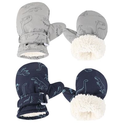 Baby Toddler Mittens, Boys Girls Winter Outdoor Gloves, Kids Easy-On Fleece Warm Mitterns 4-6 Years