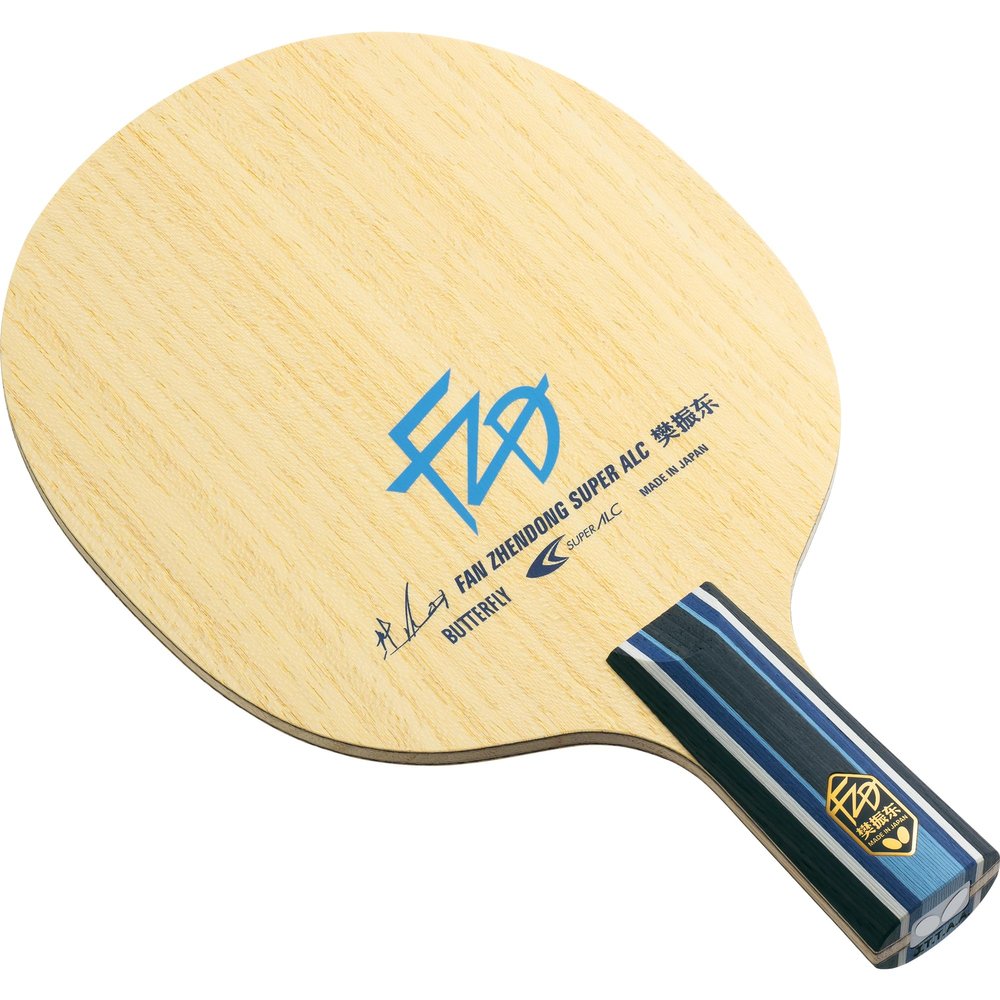 Butterfly Fan Zhendong Super ALC Table Tennis Blade - Professional Butterfly Table Tennis Blade - Traditional or Reverse Backhand Chinese Penhold Handle Style - Made in Japan
