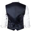 ZEROYAA Men's Hipster Urban Design 3 Pockets Business Formal Dress Vest for Suit Tuxedo ZLSV16-1-Navy White X-Large view 3