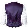 ZEROYAA Men's Hipster Urban Design 3 Pockets Business Formal Dress Vest for Suit Tuxedo ZLSV16-Dark Purple XX-Large view 3