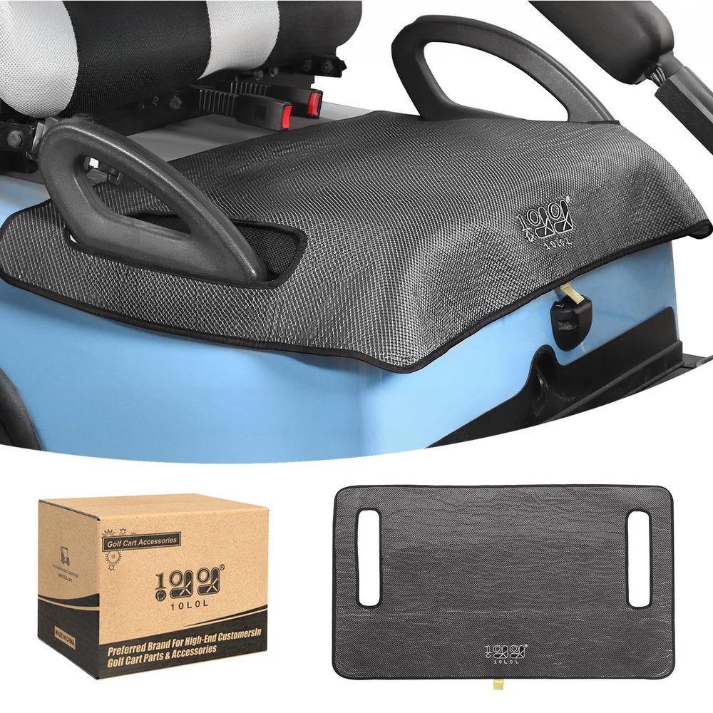 10L0L Golf Cart Seat Covers Compatible with EZGO TXT/RXV & Club Car DS/Precedent, Non-Slip Golf Cart Towel for 2/4 Person Seats, Universal Accessories for Seat Blanket Upholstery(50 x 30 Inches)-Gray