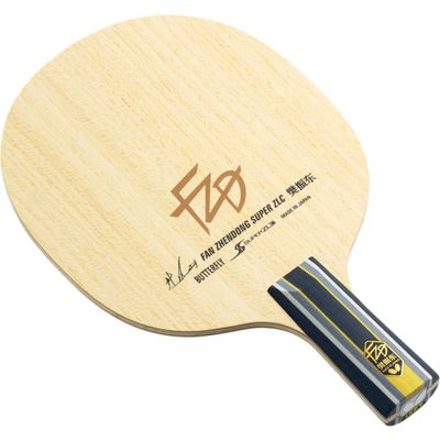 Butterfly Fan Zhendong Super ZLC Table Tennis Blade - Professional Butterfly Table Tennis Blade - Traditional or Reverse Backhand Chinese Penhold Handle Style - Made in Japan