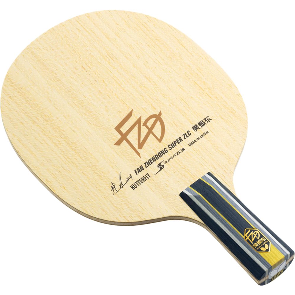 Butterfly Fan Zhendong Super ZLC Table Tennis Blade - Professional Butterfly Table Tennis Blade - Traditional or Reverse Backhand Chinese Penhold Handle Style - Made in Japan