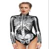 Honeystore Women's Skeleton Tight 1-Piece Swimsuit Halloween Party Bodycon Outfit BKAM-022 S view 1