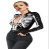 Honeystore Women's Skeleton Tight 1-Piece Swimsuit Halloween Party Bodycon Outfit BKAM-022 S view 4