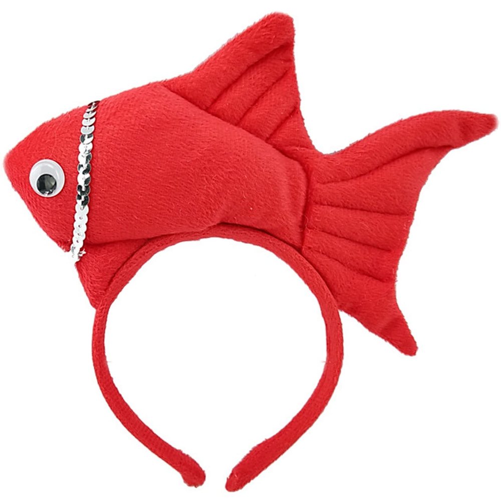 TIKSON Halloween Fish Marine Life Coloful Goldfish Headband Red