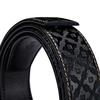 Barry.Wang Mens Belt Leather Ratchet Buckle for Men, 1 3/8" Slide Strap Casual Dress Adjustable Replacement view 4