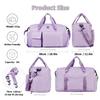 FIORETTO Women's Gym Duffle Bag with Shoes Compartment, 37L Capacity, Ideal for Travel, Gym, Sports, Duffel, Weekender, Lavender view 2