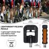 KABON Folding Bike Pedals, Bicycle Foldable Pedals with Aluminum, Universal 9/16 inch Non-Slip Cycling Pedals for Folding Bike, BMX Bike, Road Bike, Mountain Bike view 2