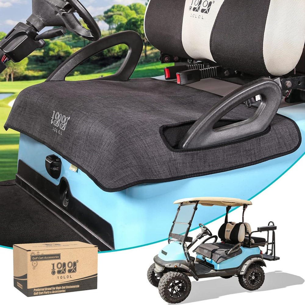 10L0L Universal Golf Cart Seat Covers/Seat Blanket for EZGO TXT/RXV & Club Car DS/Precedent, Breathable Seat Towel/Seat Cushions with Non-Slip Backing, All-Season Comfort (Not for Yamaha)