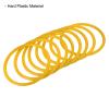 PATIKIL Carnival Ring-Toss Rings 8cm ID, 12 Pack Plastic Small Hoop for Outdoor Party Favor Game Booth, Yellow view 4