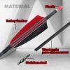 OBTOUTDOOR 12 Pack Pure Carbon Arrow Hunting Arrows Spine 400 Archery Arrows for Recurve Bow Compound Bow Longbow Traditional Bow Arrows with 4" Turkey Feathers (31Inch) view 4