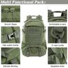 LIMHOO Tactical Backpack for Men Military Molle Bag Hiking Day Pack 27L Army Waterproof EDC Rucksack with USA Flag Patch (Army Green) view 3