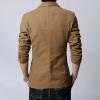 Men's 2 Buttons Casual Sport Coats Lightweight Single Breasted Slim Fit Suit Blazer Cotton Formal Dress Jackets (Khaki,3X-Large) view 2