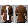 Men's 2 Buttons Casual Sport Coats Lightweight Single Breasted Slim Fit Suit Blazer Cotton Formal Dress Jackets (Brown,Medium) view 4
