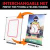 Baseball Practice Net Pitching Net, Baseball Gift Set for Kids Teens & Children - Pitch Target Panel + Pitchback Rebounder | Pitch Target Panel + Pitchback Rebounder 2in1 Quick Setup view 2
