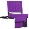 SPORT BEATS Stadium Seats with Back Support Bleacher Chairs with Back and Cushion Thick Padded Bleacher Seats Includes Shoulder Strap Dark Purple 1pc Regular - 17" W x 12" D x 16.5" H view 1