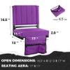 SPORT BEATS Stadium Seats with Back Support Bleacher Chairs with Back and Cushion Thick Padded Bleacher Seats Includes Shoulder Strap Dark Purple 1pc Regular - 17" W x 12" D x 16.5" H view 2