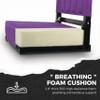 SPORT BEATS Stadium Seats with Back Support Bleacher Chairs with Back and Cushion Thick Padded Bleacher Seats Includes Shoulder Strap Dark Purple 1pc Regular - 17" W x 12" D x 16.5" H view 4