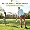 E-Jet Badminton Net Rackets Shuttlecocks Combo Set - Portable & Instant Setup (Backyard Fun, Beach Park Picnic Outdoor Games), Green, 5.1 x 7.8Ft (EOB727402022) view 2
