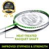 E-Jet Badminton Net Rackets Shuttlecocks Combo Set - Portable & Instant Setup (Backyard Fun, Beach Park Picnic Outdoor Games), Green, 5.1 x 7.8Ft (EOB727402022) view 4