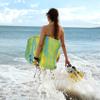 ATUNAS Body Boards, 33"-43" Bodyboard for Beach with Wrist Leash, Solid PE/EVA Closed-Cell Waterproof Foam, Surfing for Kids and Adults (Lime Soda, 40 inch) view 3