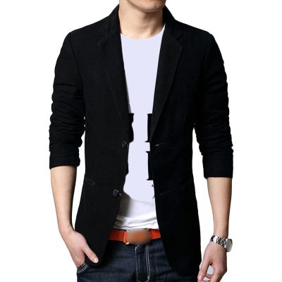 Men's 2 Buttons Casual Sport Coats Lightweight Single Breasted Slim Fit Suit Blazer Cotton Formal Dress Jackets (Black,7X-Large)
