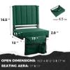 SPORT BEATS Stadium Seats with Back Support Bleacher Chairs with Back and Cushion Thick Padded Bleacher Seats Includes Shoulder Strap Huntergreen 1pc Regular - 17" W x 12" D x 16.5" H view 2