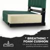 SPORT BEATS Stadium Seats with Back Support Bleacher Chairs with Back and Cushion Thick Padded Bleacher Seats Includes Shoulder Strap Huntergreen 1pc Regular - 17" W x 12" D x 16.5" H view 4