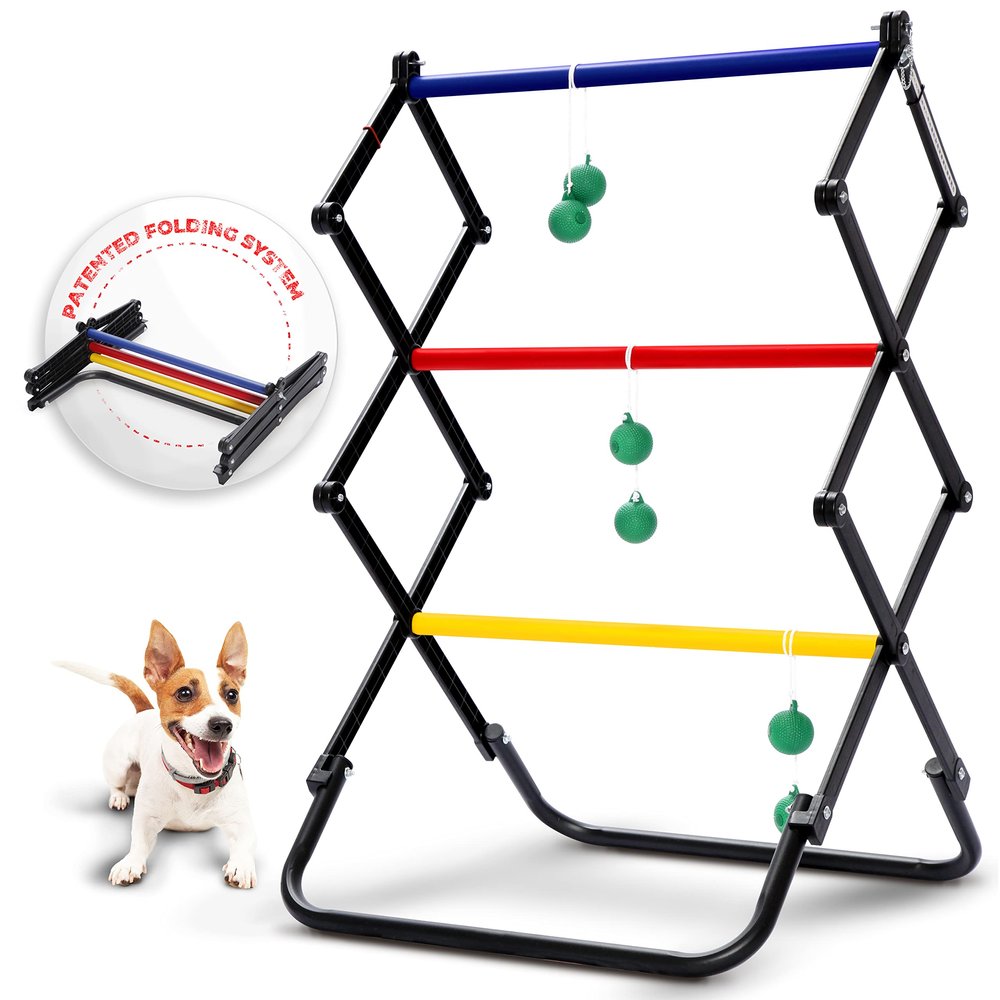 E-Jet Ladder Toss Games, Ladder Ball Set - Instant Setup, Folding System | Outdoor Games for Backyard Lawn Yard Beach Park Tailgate, Black, L24 x W20 x H40 inch (EOL207402026), Set of 2