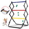 E-Jet Ladder Toss Games, Ladder Ball Set - Instant Setup, Folding System | Outdoor Games for Backyard Lawn Yard Beach Park Tailgate, Black, L24 x W20 x H40 inch (EOL207402026), Set of 2 view 1