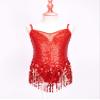 Aislor Kids Girls Sparkly Sequins Tassels Ballroom Salsa Samba Rumba Tango Latin Dance Dress Festival Rave Dancewear *Red-2 8 Years view 3