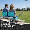 SPORT BEATS Stadium Seats with Back Support Bleacher Chairs with Back and Cushion Thick Padded Bleacher Seats Includes Shoulder Strap Cyan 1pc Regular - 17" W x 12" D x 16.5" H view 3