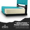 SPORT BEATS Stadium Seats with Back Support Bleacher Chairs with Back and Cushion Thick Padded Bleacher Seats Includes Shoulder Strap Cyan 1pc Regular - 17" W x 12" D x 16.5" H view 4